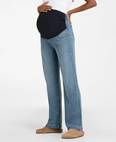 Seraphine Women's Maternity Mid Bump Wide Leg Maternity Jeans