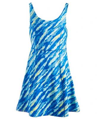 Id Ideology Big Girls Tie-Dyed Flounce Active Dress, Created for Macy's