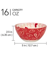 Certified International Valentine's Day Bowls, Set of 6