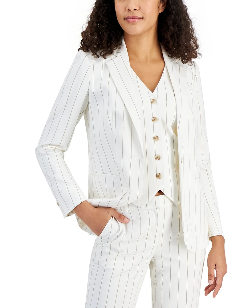 Anne Klein Women's Single-Button Notched-Collar Blazer