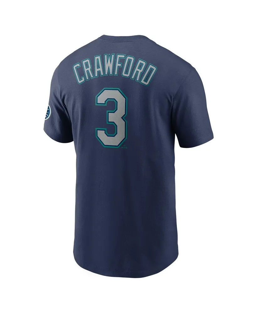 Men's Nike J.p. Crawford Navy Seattle Mariners Player Name and Number T-shirt