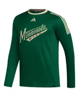 Men's adidas Green Minnesota Wild Aeroready Long Sleeve T-shirt