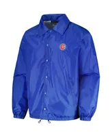 Men's Dunbrooke Royal Chicago Cubs Coach's Raglan Full-Snap Windbreaker Jacket