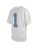 Big Boys Jordan #1 White North Carolina Tar Heels Untouchable Replica Game Jersey