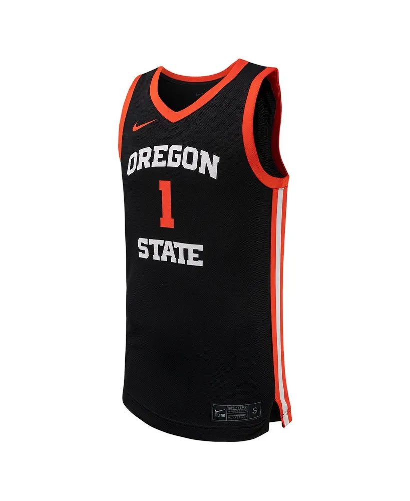 Men's and Women's Nike #1 Black Oregon State Beavers Team Replica Basketball Jersey