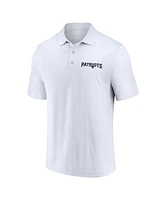 Men's Fanatics White, Navy New England Patriots Lockup Two-Pack Polo Shirt Set