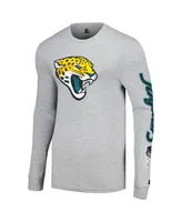 Men's Starter Heather Gray Jacksonville Jaguars Halftime Long Sleeve T-shirt