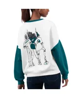 Women's G-iii 4Her by Carl Banks White Philadelphia Eagles A-Game Pullover Sweatshirt