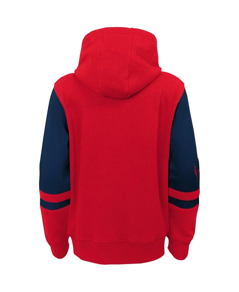 Preschool Boys and Girls Outerstuff Red Washington Capitals Face Off Full Zip Hoodie