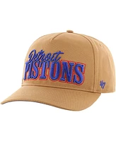 Men's '47 Brand Tan Detroit Pistons Barnes Hitch Adjustable Hat