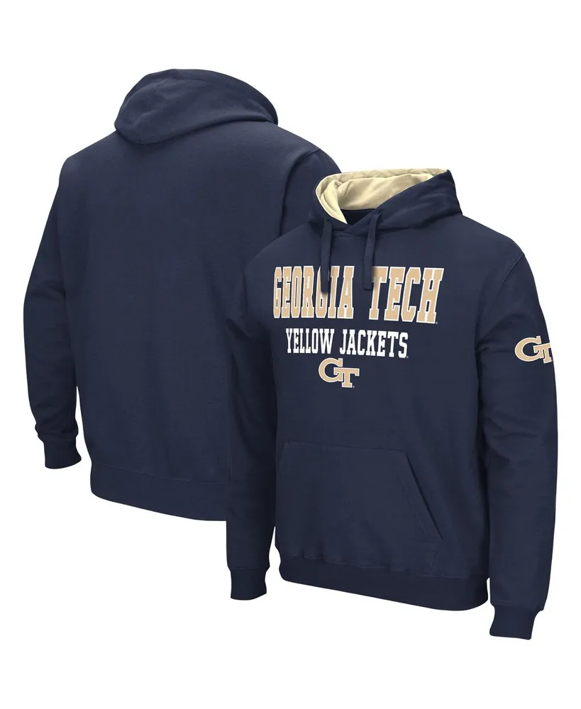 Men's Colosseum Navy Georgia Tech Yellow Jackets Sunrise Pullover Hoodie