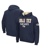 Men's Colosseum Navy Georgia Tech Yellow Jackets Sunrise Pullover Hoodie