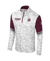 Men's Colosseum Camo Texas A&M Aggies Oht Military-Inspired Appreciation Tomahawk Quarter-Zip Sweatshirt