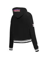 Women's Pro Standard Black Phoenix Suns 2023/24 City Edition Cropped Pullover Hoodie