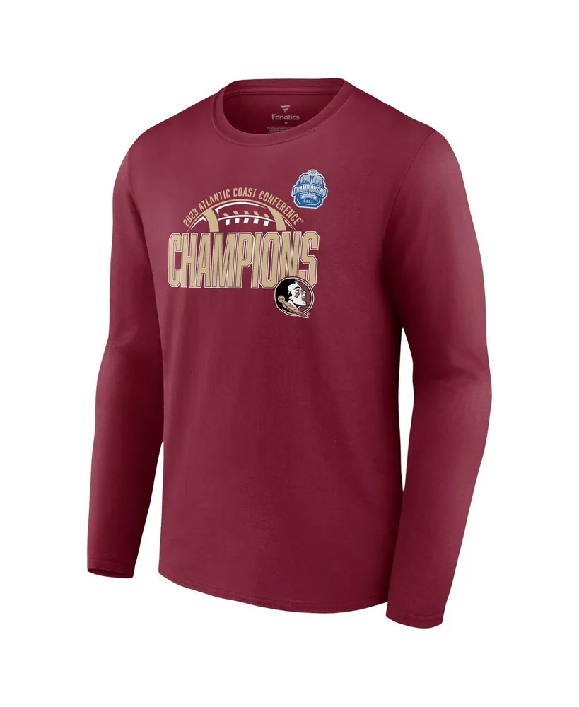 Men's Fanatics Garnet Florida State Seminoles 2023 Acc Football Conference Champions Long Sleeve T-shirt