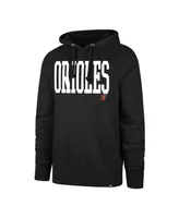 Men's '47 Brand Black Baltimore Orioles Dime Headline Pullover Hoodie