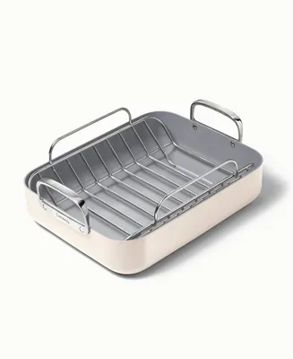 Caraway Non-Stick Ceramic-Coated 16.5" Roasting Pan with Rack