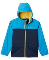 Columbia Big Boys Rain-Zilla Fleece-Lined Full-Zip Hooded Rain Jacket