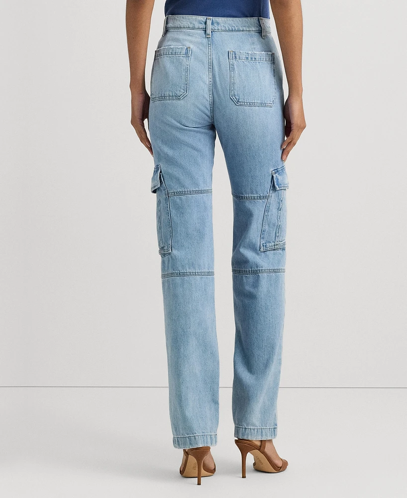 Lauren Ralph Women's Straight Cargo Jeans