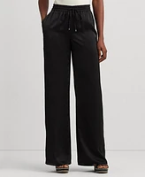 Lauren Ralph Women's Wide-Leg Satin Pants