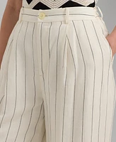 Lauren Ralph Women's Striped Wide-Leg Pants