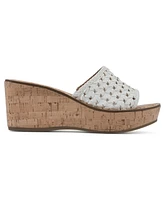 White Mountain Women's Charges Platform Slide Wedge Sandals