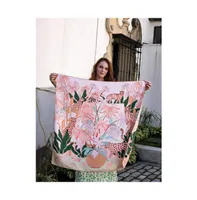 Jessie Zhao New York Double Sided Silk Scarf Of Jungle Gathering