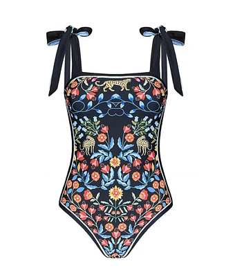 Jessie Zhao New York Night Imagination Reversible One Piece Swimsuit