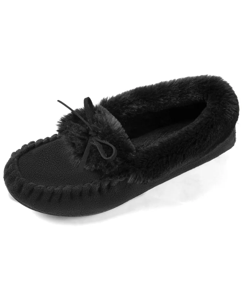 Rock Dove Women's Naomi Faux Fur Moccasin Slipper