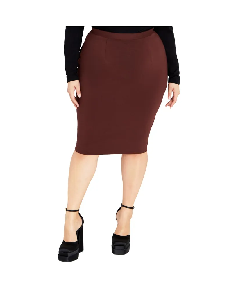 City Chic Plus Midi Tube Skirt