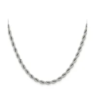Chisel Stainless Steel Polished 4mm Rope Chain Necklace