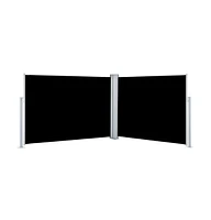 Retractable Side Awning Black 39.4"x393.7"