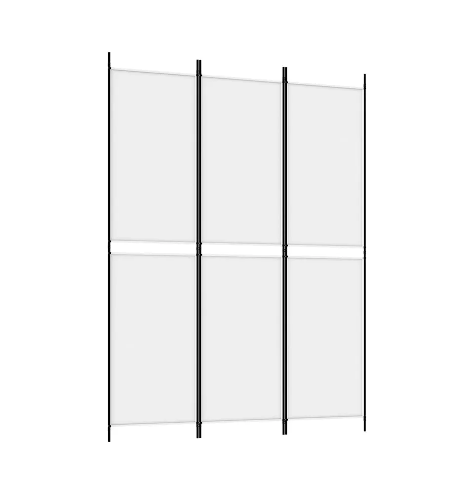 3-Panel Room Divider White 59.1"x78.7" Fabric