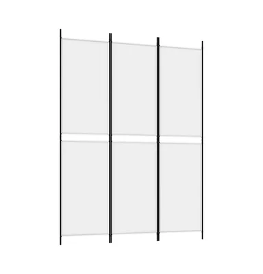 3-Panel Room Divider White 59.1"x78.7" Fabric