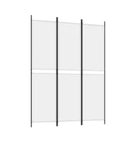 3-Panel Room Divider White 59.1"x78.7" Fabric