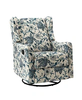 Yaffa Floral Swivel Gliders Manual Recliner