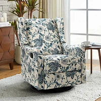 Yaffa Floral Swivel Gliders Manual Recliner