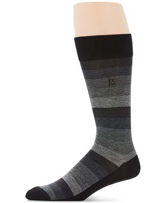 Perry Ellis Portfolio Men's Ombre Stripe Dress Socks