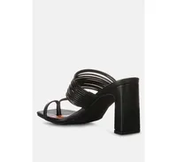 Follow Me Mid Block Heel Sandals