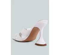 Womens Snatched Intertwined Toe Ring Heeled Sandals