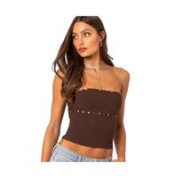 Women's Darcy studded lace up corset top