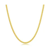 Diamond cut Franco Chain 2.5mm Sterling Silver or Gold Plated Over 24" Necklace