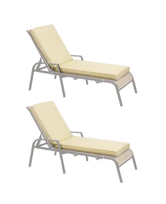 Aoodor Outdoor Lounger Cushion 41.7''Lx22''Wx3''H Chair Seat Cushion