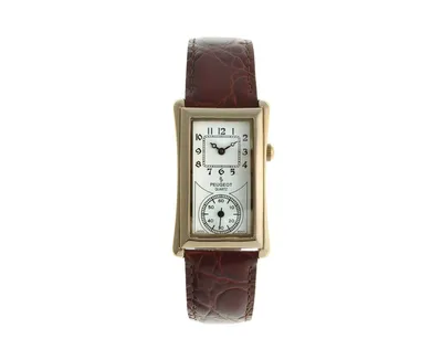 Peugeot Men's 40x24 mm Gold Large Remote Sweep Leather Strap watch
