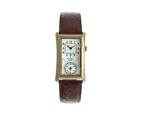 Peugeot Men's 40x24 mm Gold Large Remote Sweep Leather Strap watch