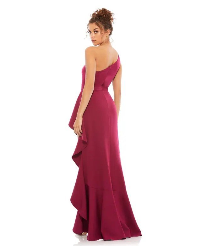 Mayven One-Shoulder Cutout Slit Formal Dress