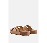 Womens Minata Platform Buckled Slide Sandals