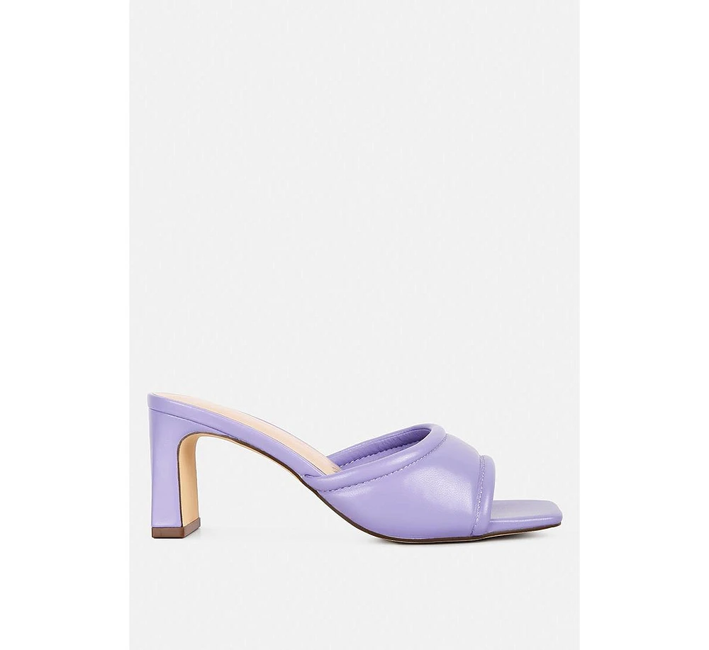 Women's Celine Quilted Italian Block Heel Sandals