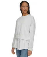 Calvin Klein Jeans Women's Crewneck Layered-Look Sweatshirt