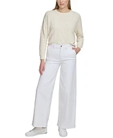 Dkny Jeans Women's High-Rise Wide-Leg Trouser - Opt